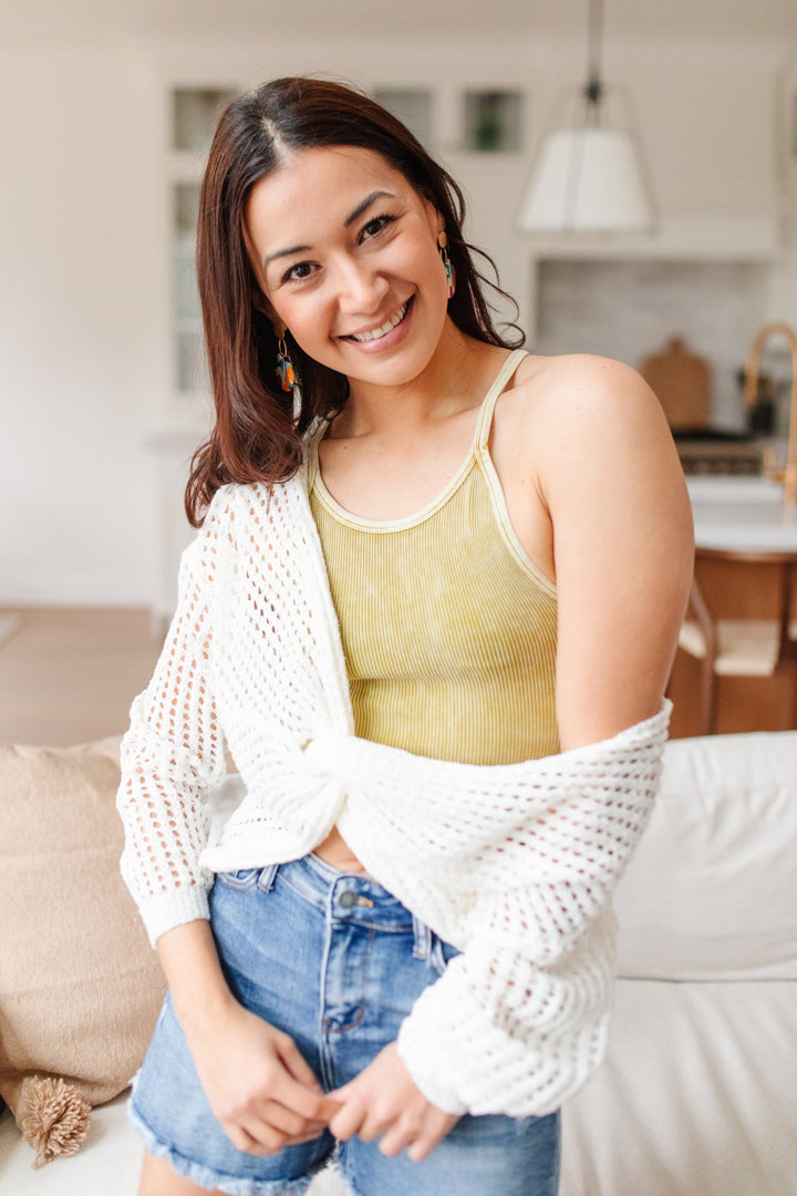 Rendezvous Crop Tank In Mustard!