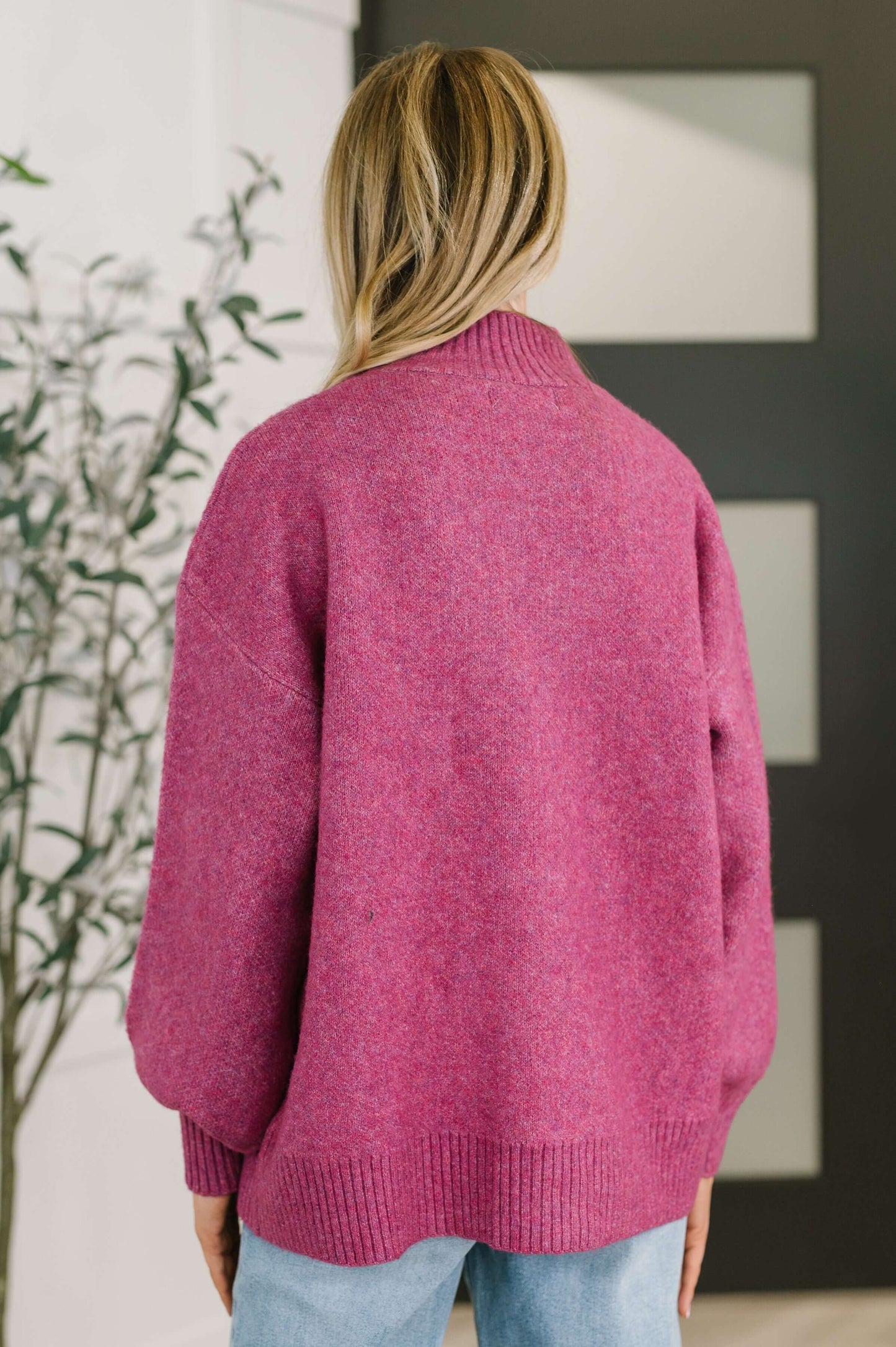 Right to the Core High Neck Pullover in Light Plum