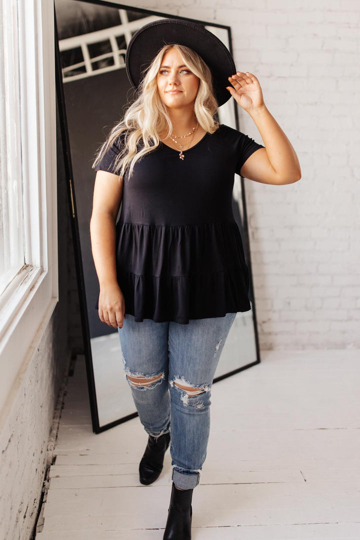 Rock Solid Babydoll Top!