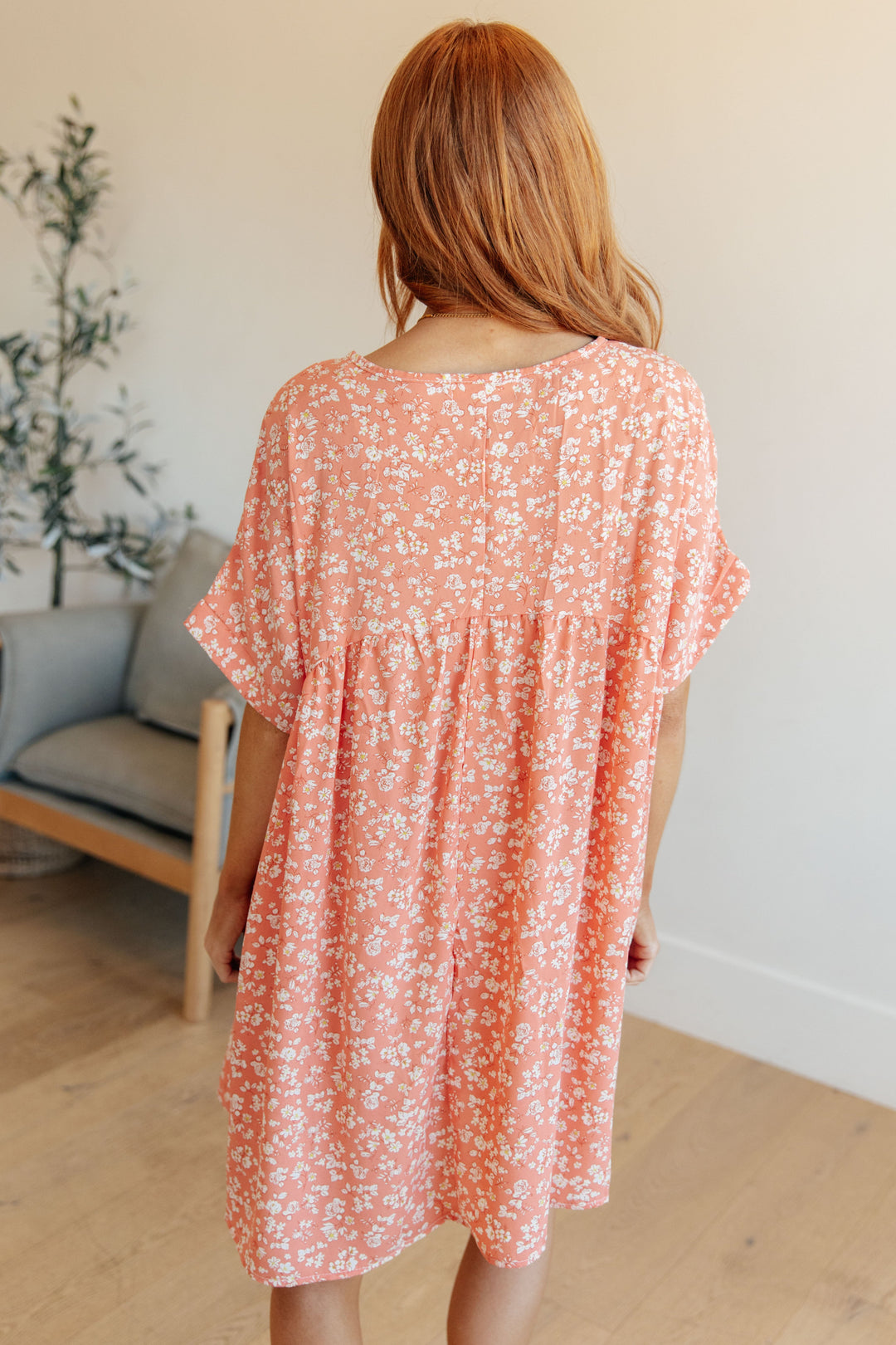 Rodeo Lights Dolman Sleeve Dress in Coral Floral!