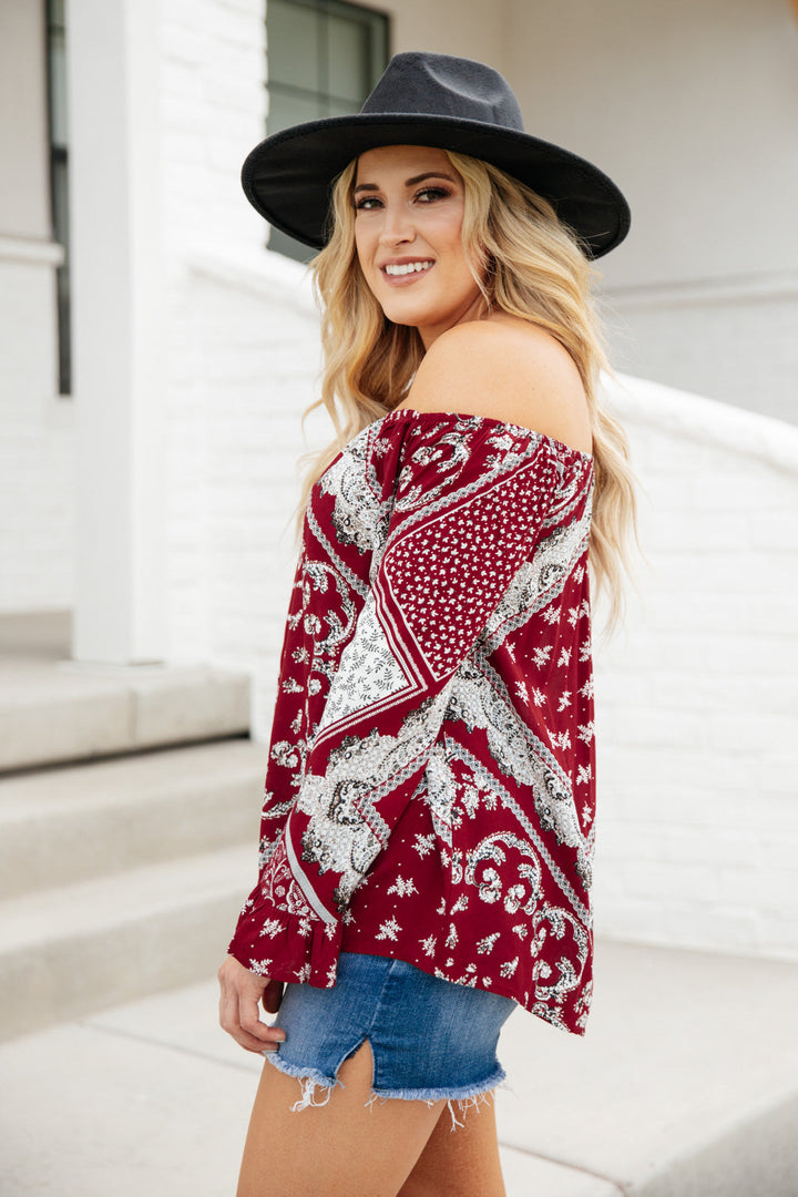 Runaway Top in Burgundy!