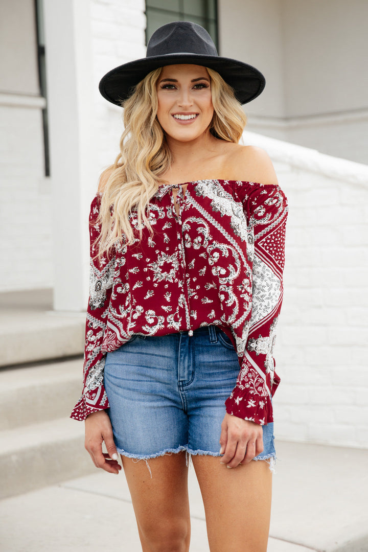 Runaway Top in Burgundy!