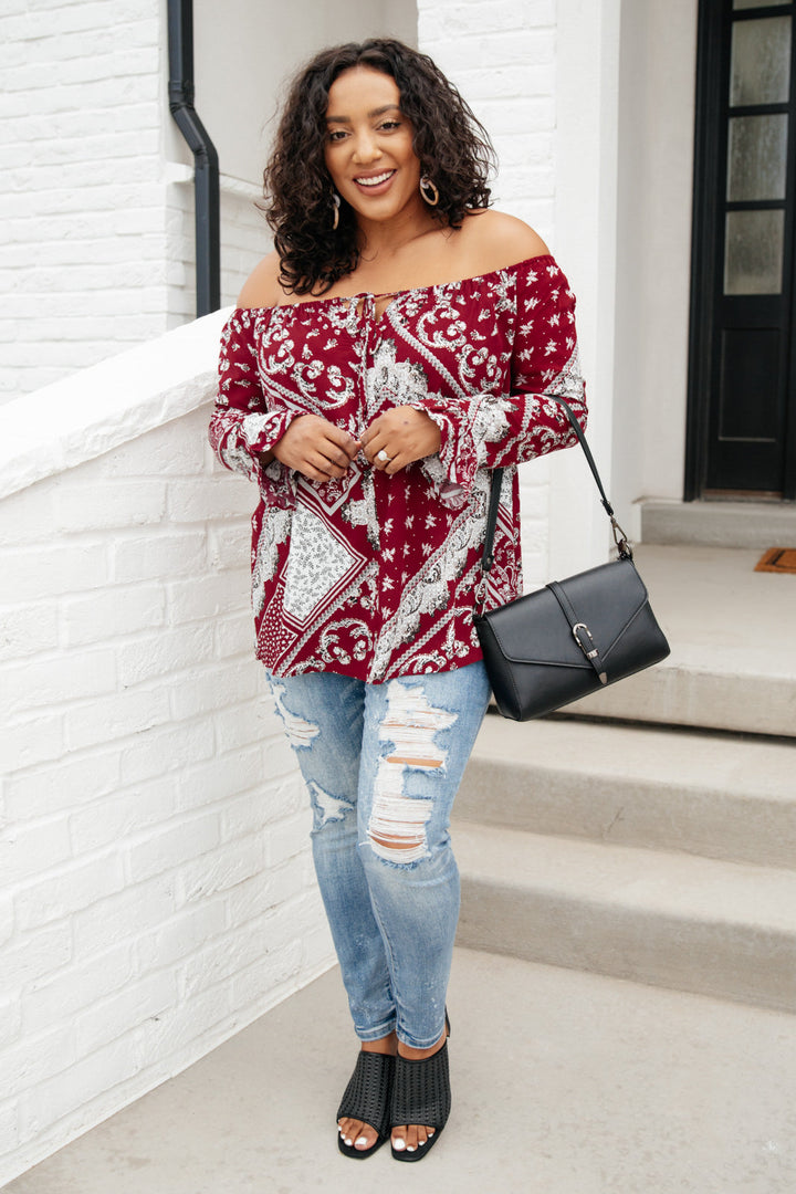 Runaway Top in Burgundy!