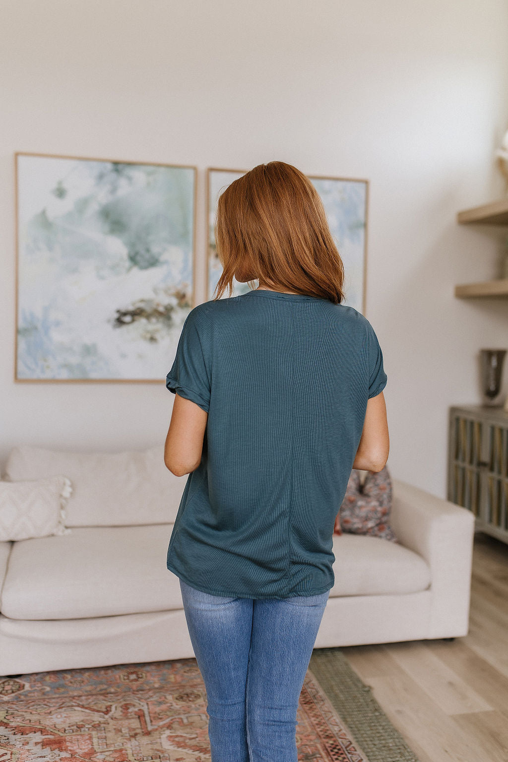 So Good Relaxed Fit Top in Dark Teal!