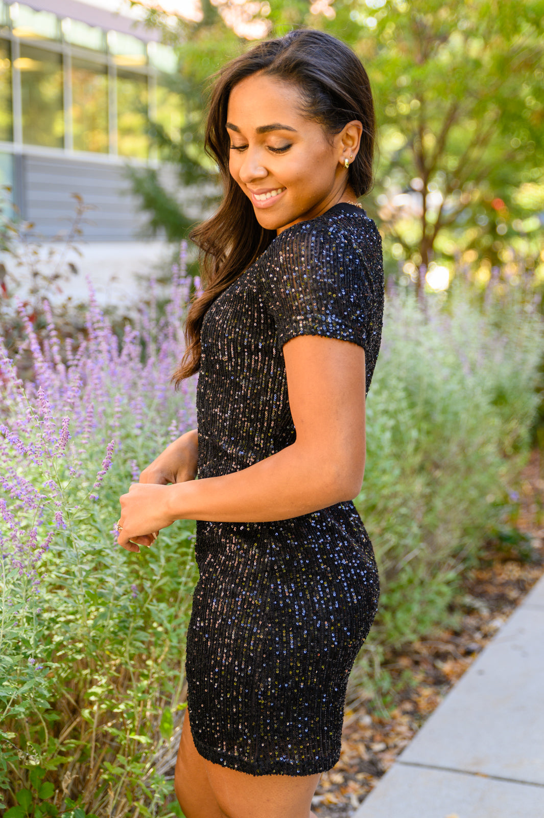 Sparkle The Night Away Sequin Dress In Black!