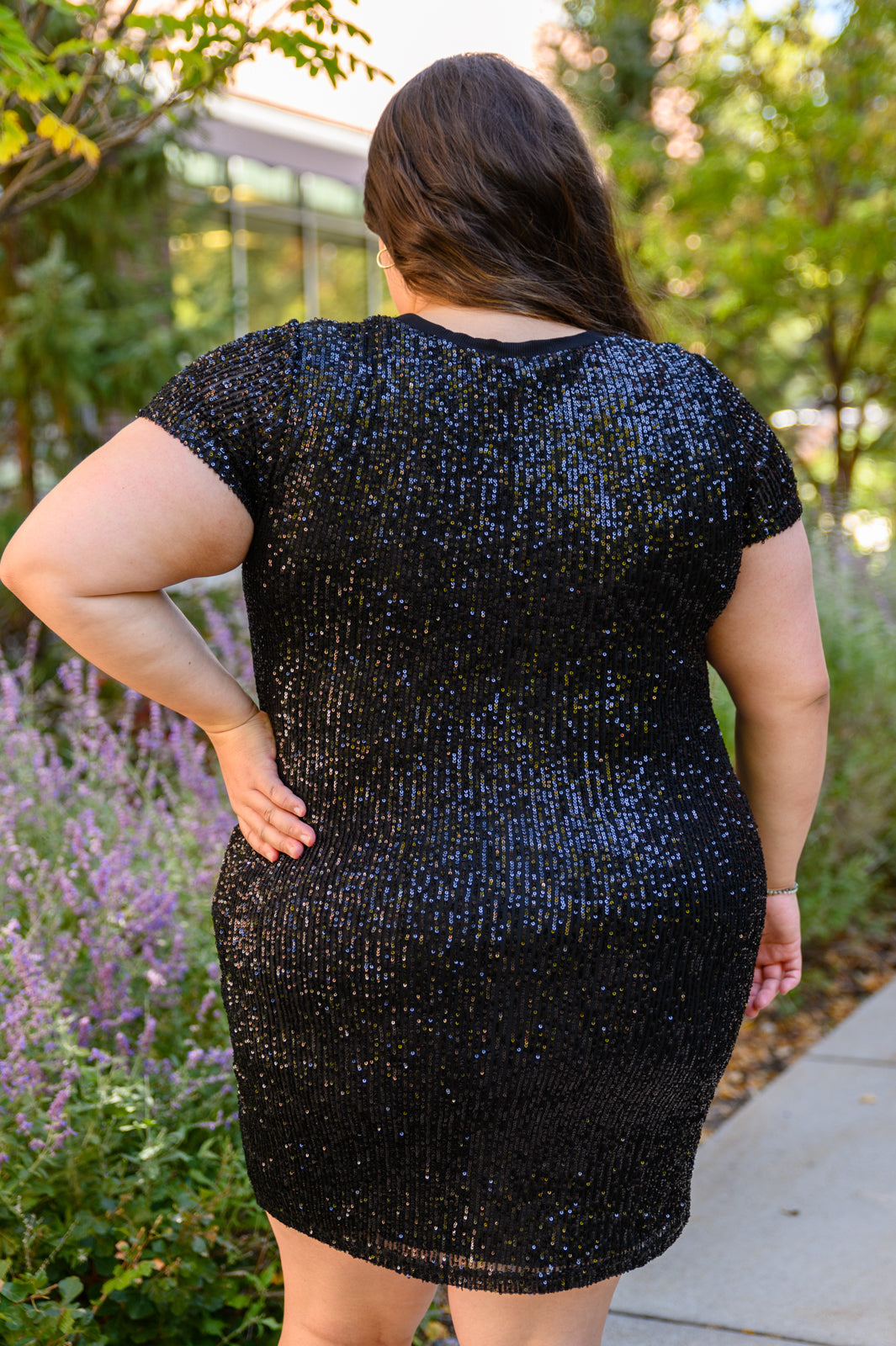 Sparkle The Night Away Sequin Dress In Black!