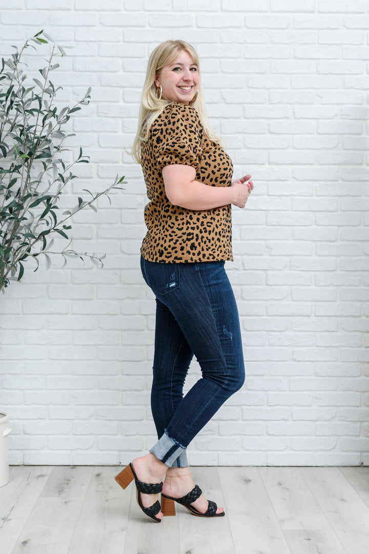 Spotted Animal Print Blouse!