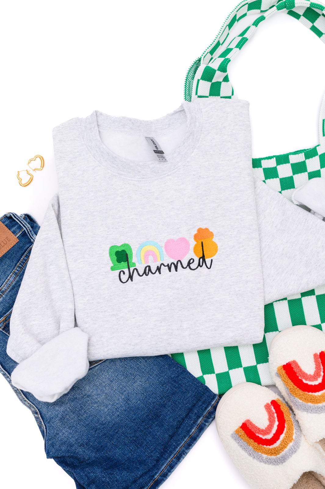 Charmed Embroidered Sweatshirt