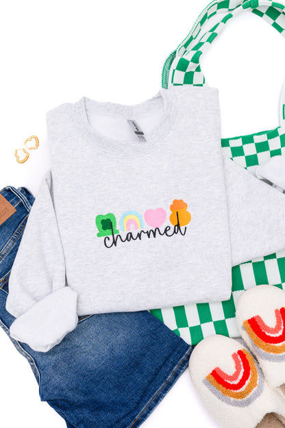 Charmed Embroidered Sweatshirt