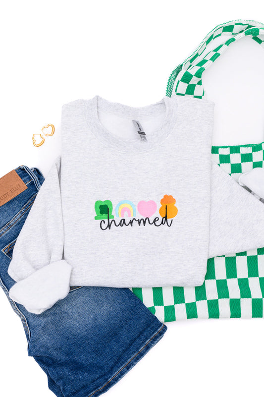 Charmed Embroidered Sweatshirt