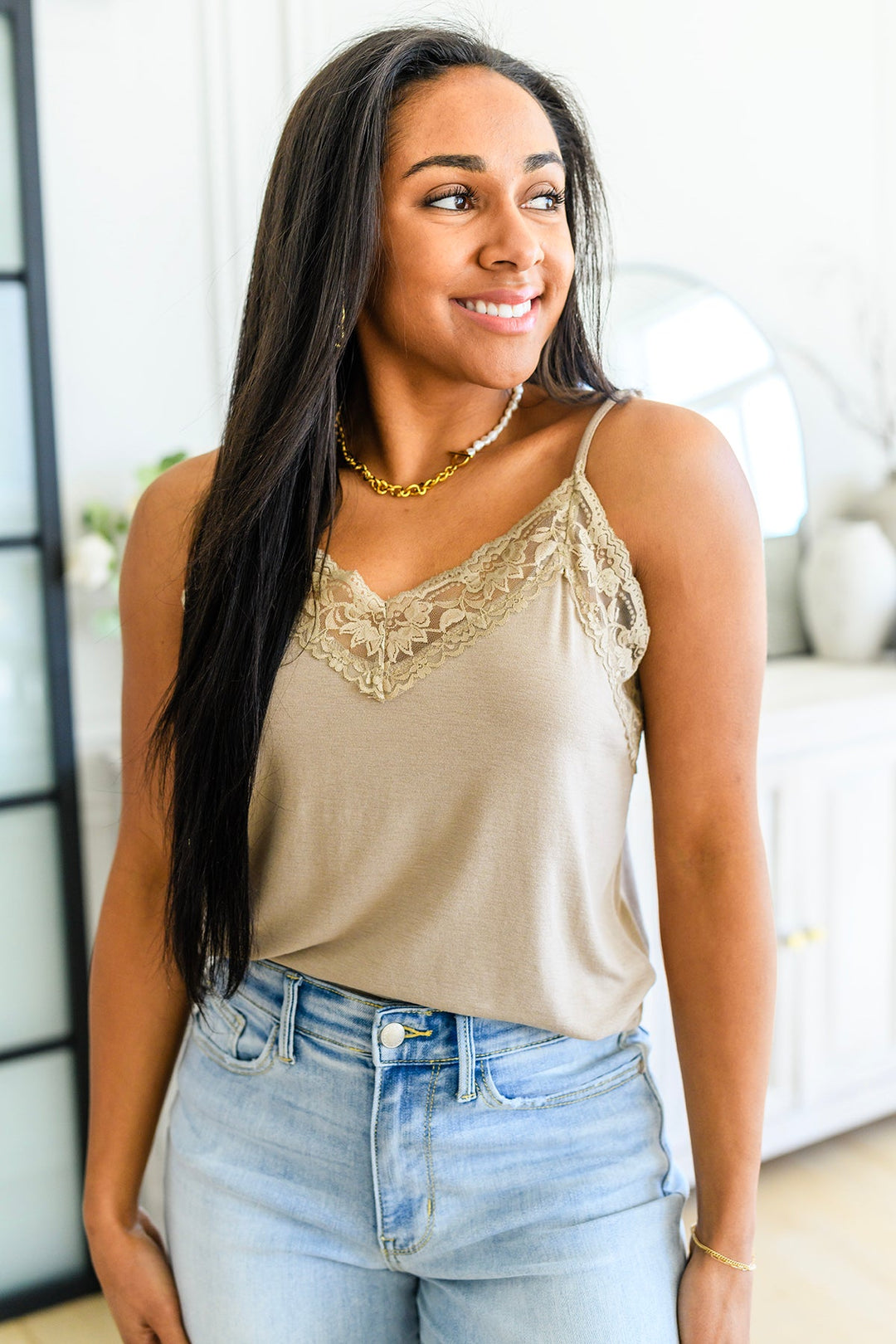 Sweet Fling Lace Top In Mocha!