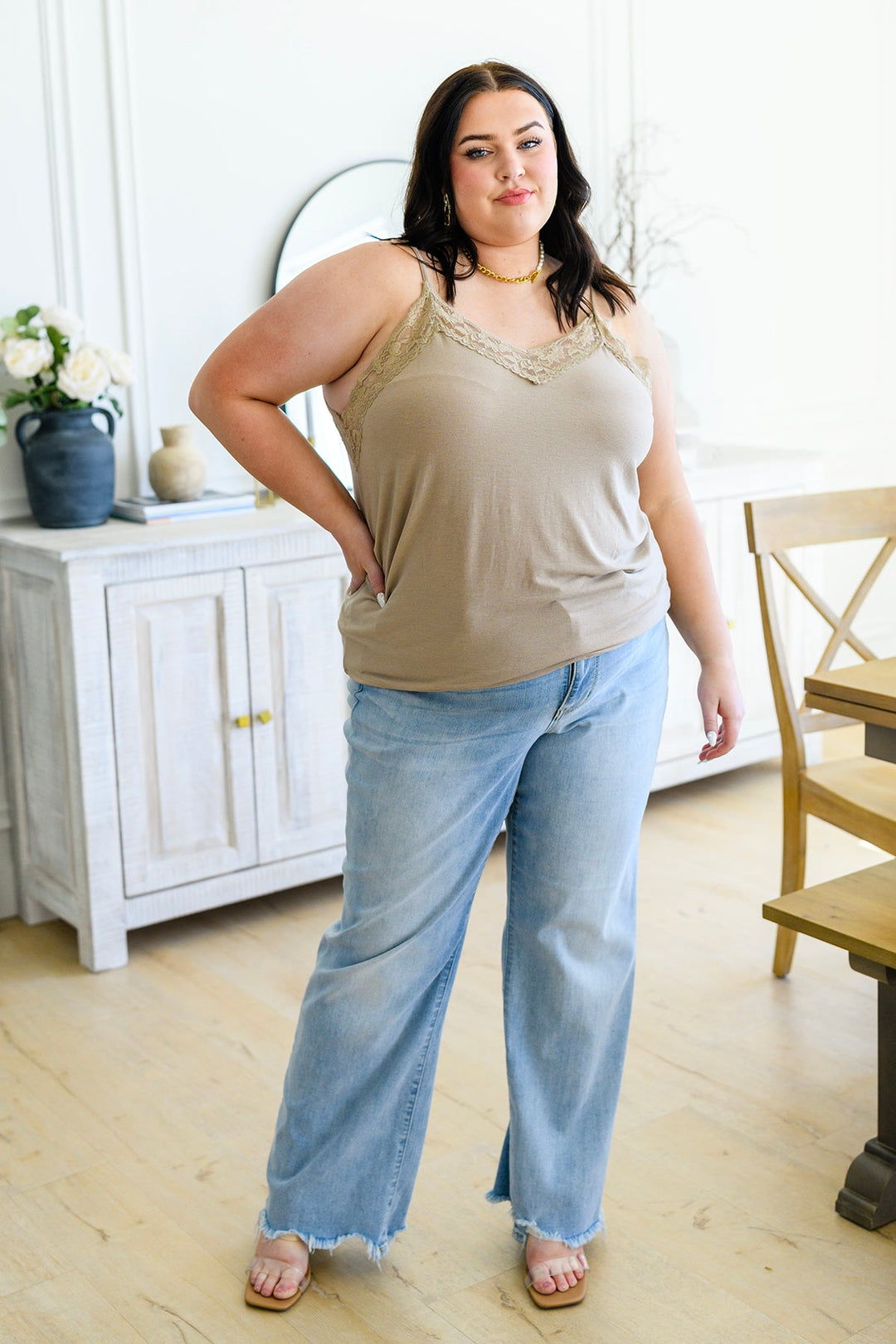 Sweet Fling Lace Top In Mocha!