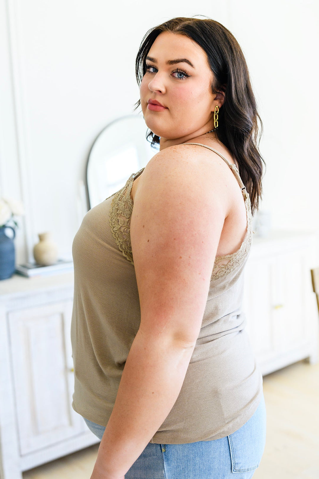 Sweet Fling Lace Top In Mocha!