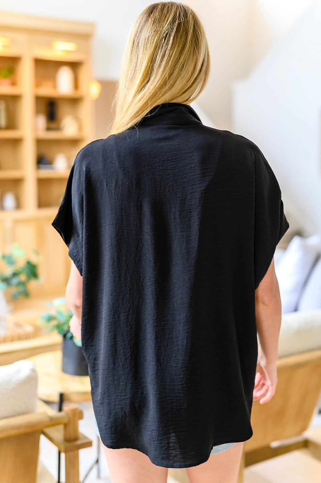 Sweet Simplicity Button Down Blouse in Black!