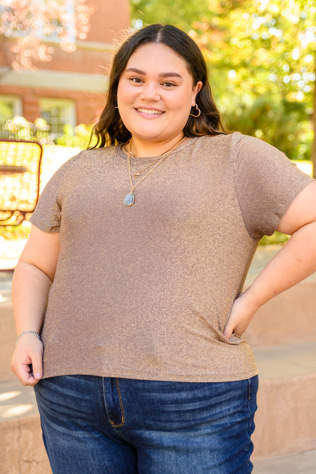 Sweetly Twinkle Short Sleeve Knit Top!