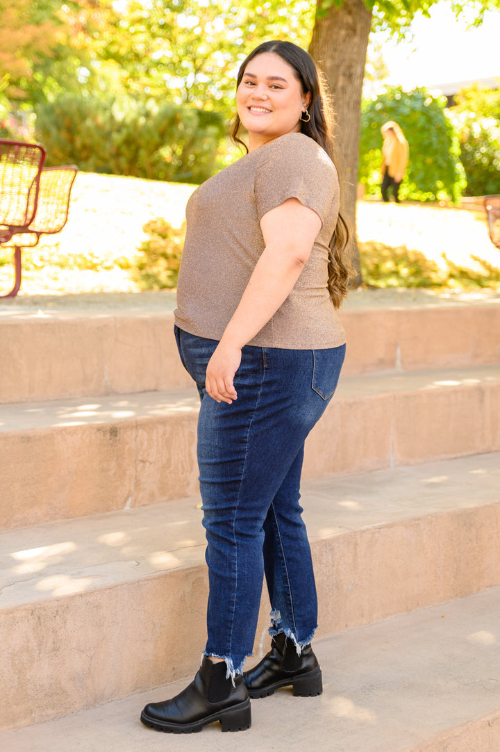 Sweetly Twinkle Short Sleeve Knit Top!