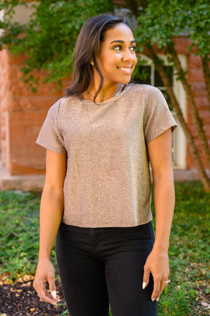 Sweetly Twinkle Short Sleeve Knit Top!