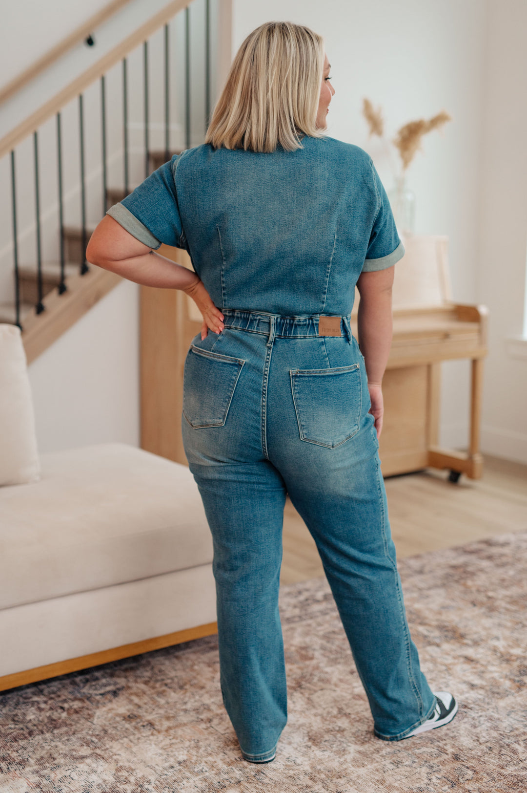 Judy Blue Short Sleeve Denim Jumpsuit