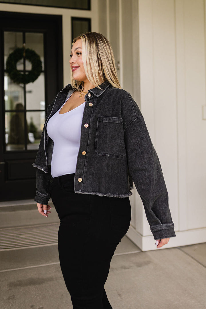 TTYL Jacket In Black Denim!