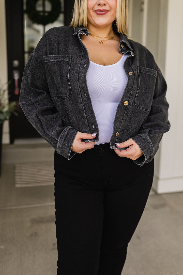 TTYL Jacket In Black Denim!