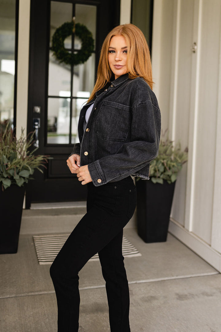 TTYL Jacket In Black Denim!