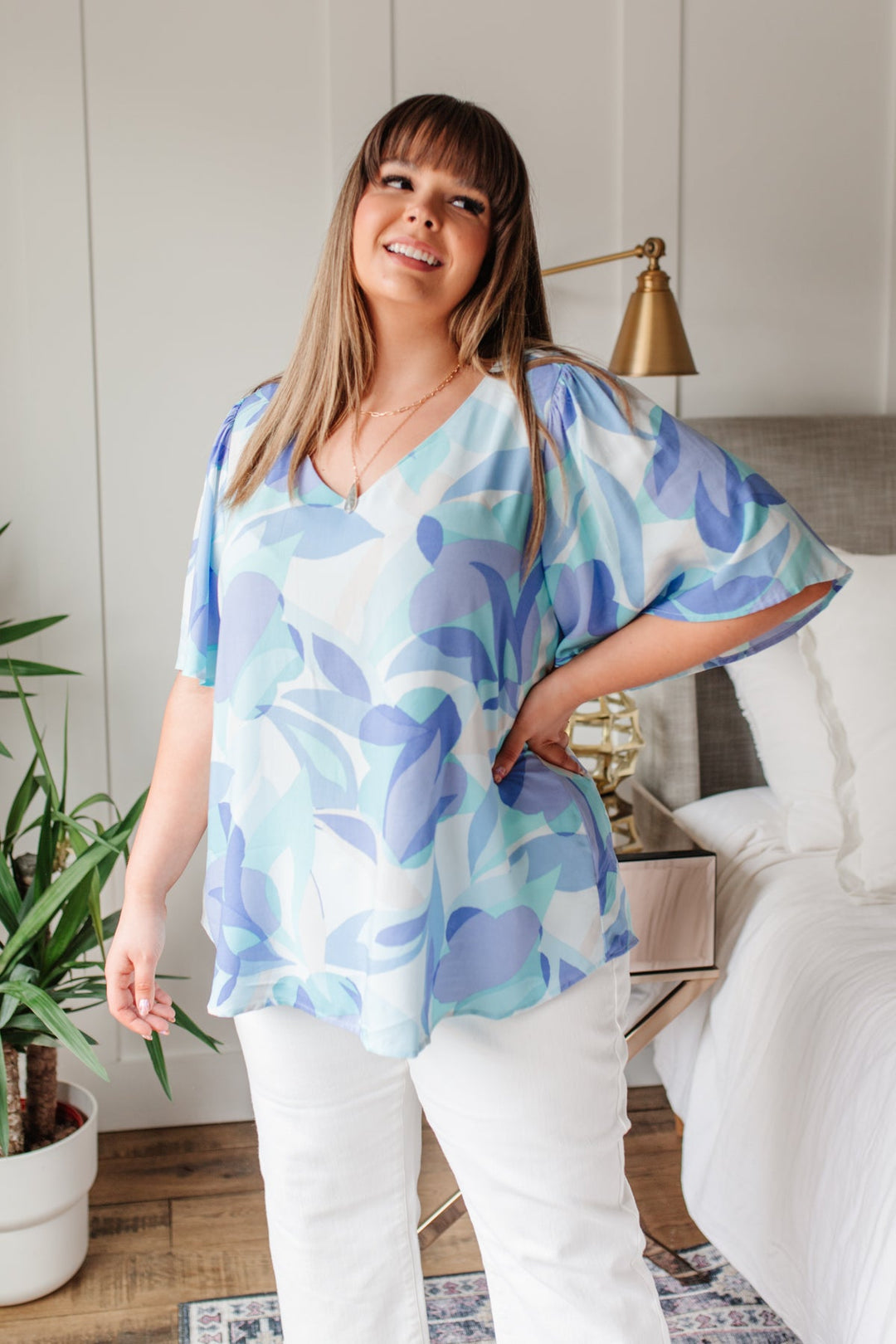 The Tropics Top In Blue!