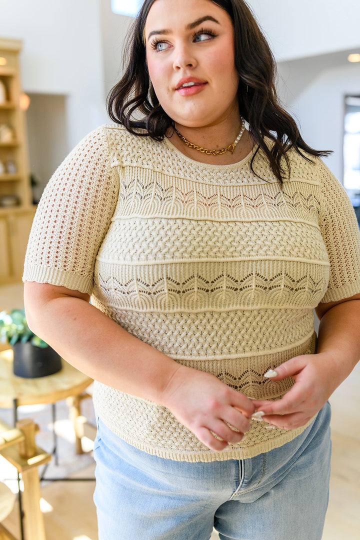 Thea Crocheted Knit Top!