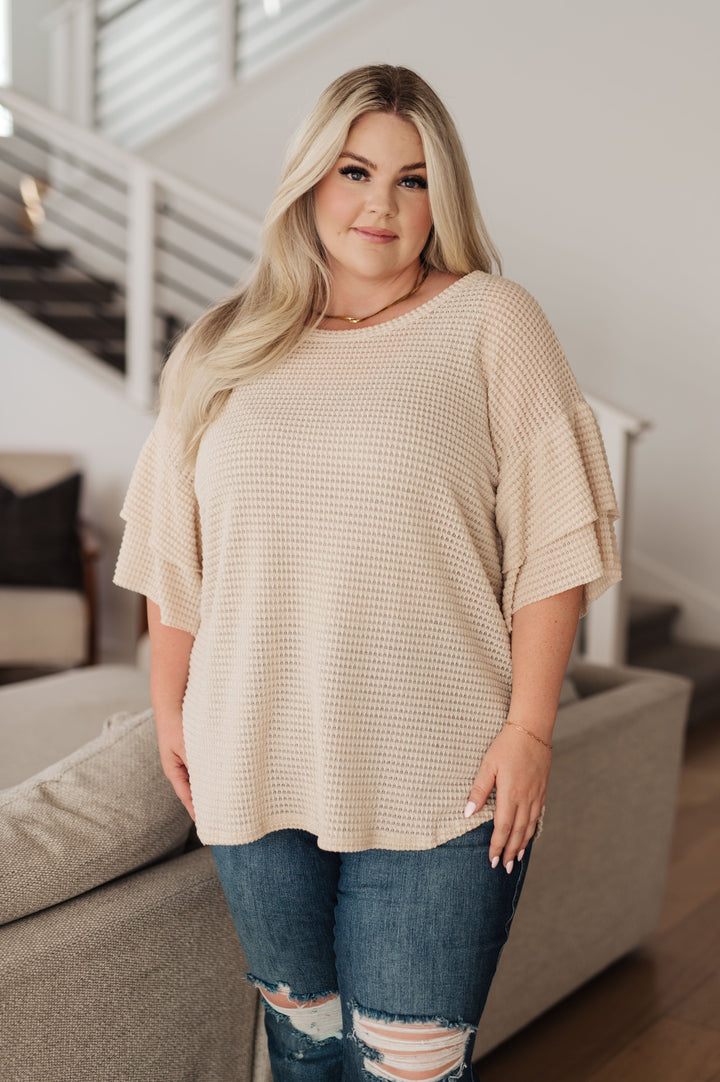 Too Soft to Handle Ruffle Sleeve Top!