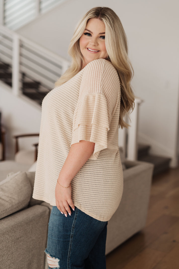 Too Soft to Handle Ruffle Sleeve Top!