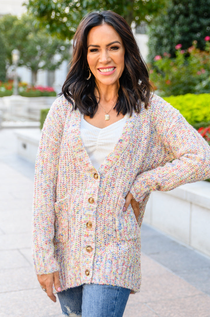 True Feelings Multi Color Mixed Thread Cardigan!