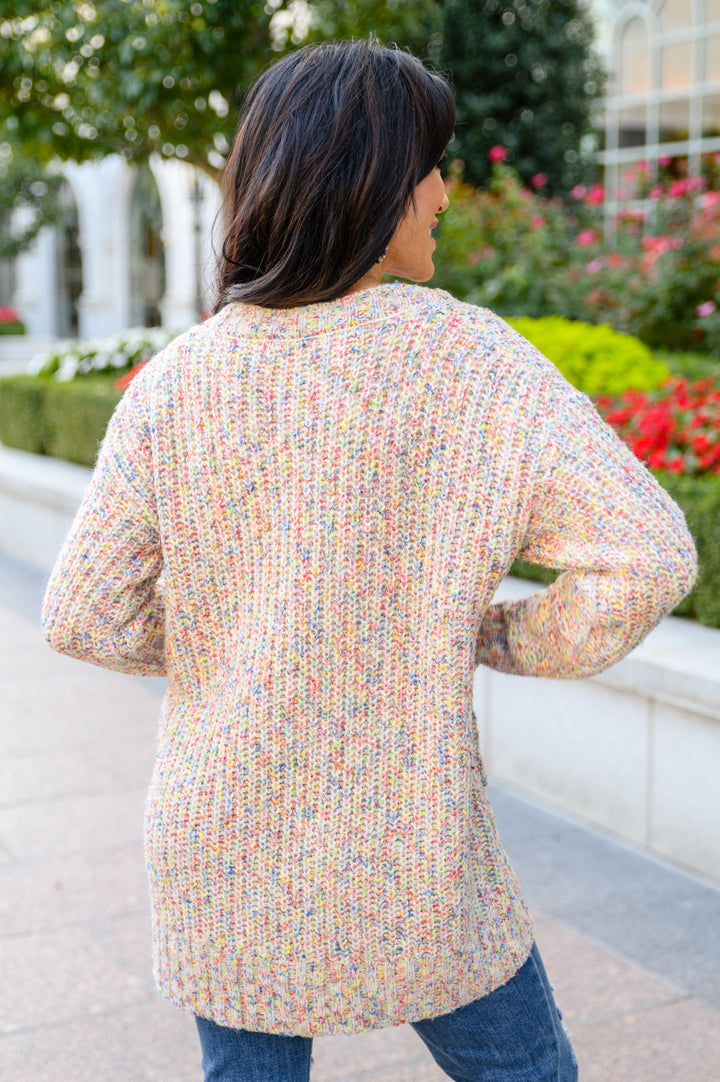 True Feelings Multi Color Mixed Thread Cardigan!