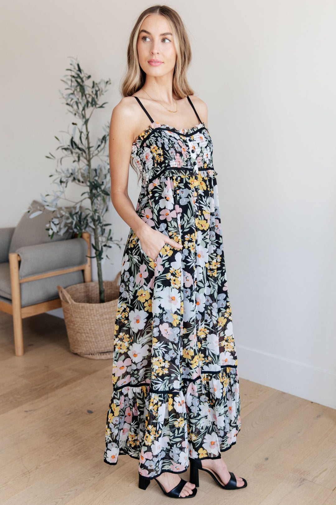 Up From the Ashes Floral Maxi Dress!