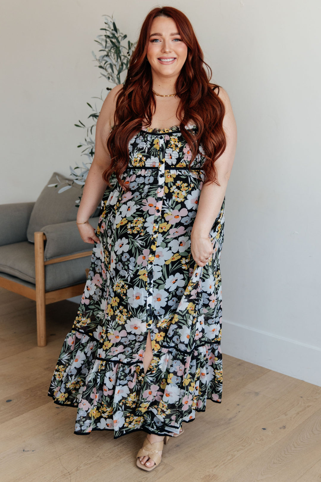 Up From the Ashes Floral Maxi Dress!