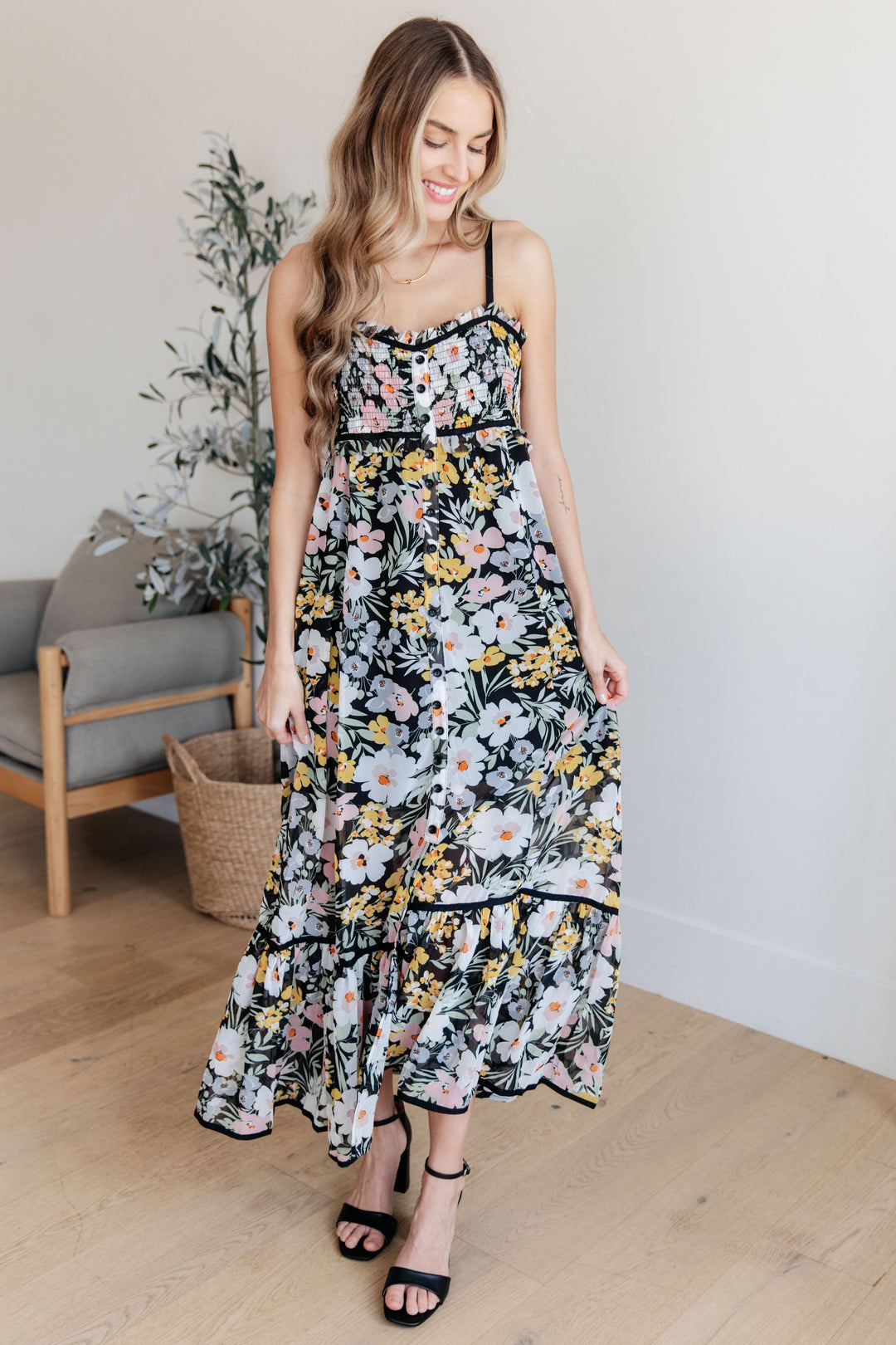 Up From the Ashes Floral Maxi Dress!