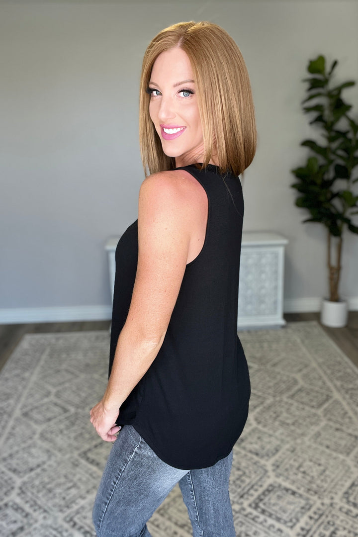 V-Neck Sleeveless Top in Black!