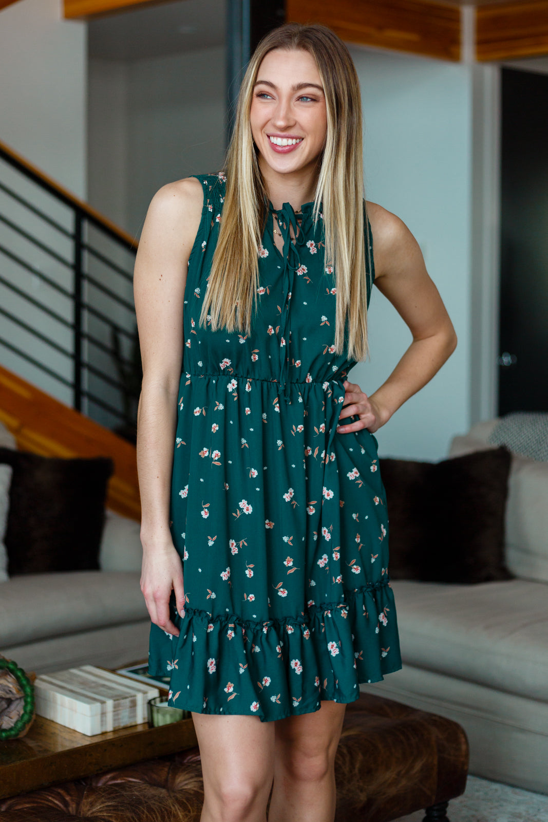 Vermont Floral Sleeveless Dress!