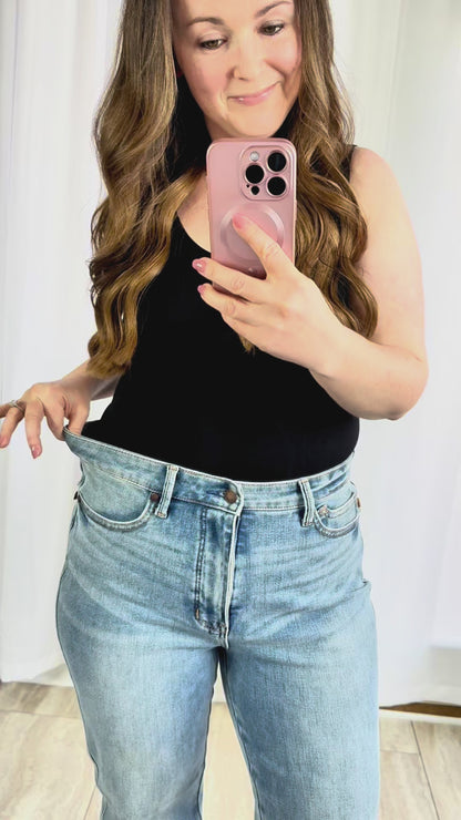 Sabrina High Waist Tummy Control Straight Leg Jeans