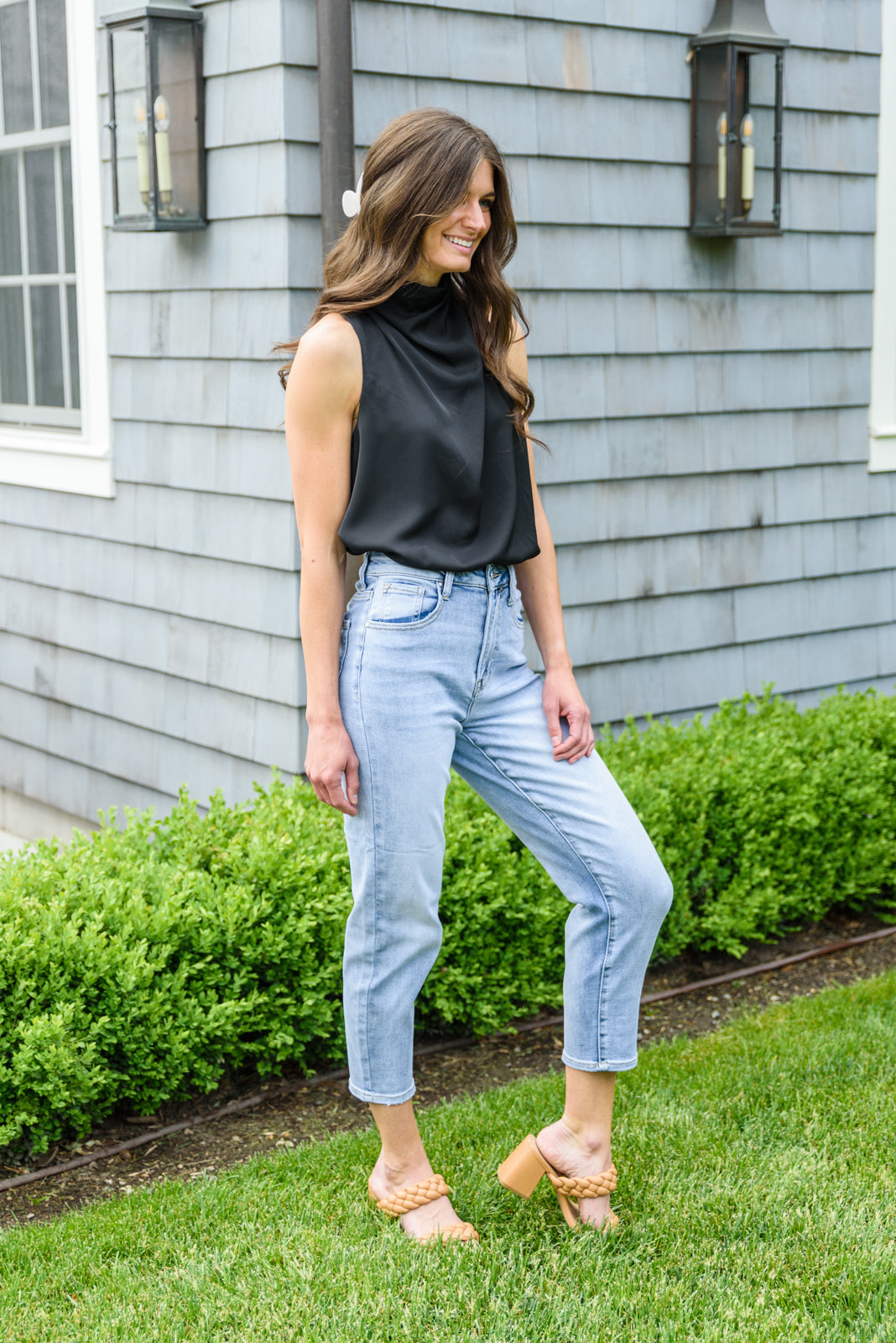 Risen Mom Fit Jeans