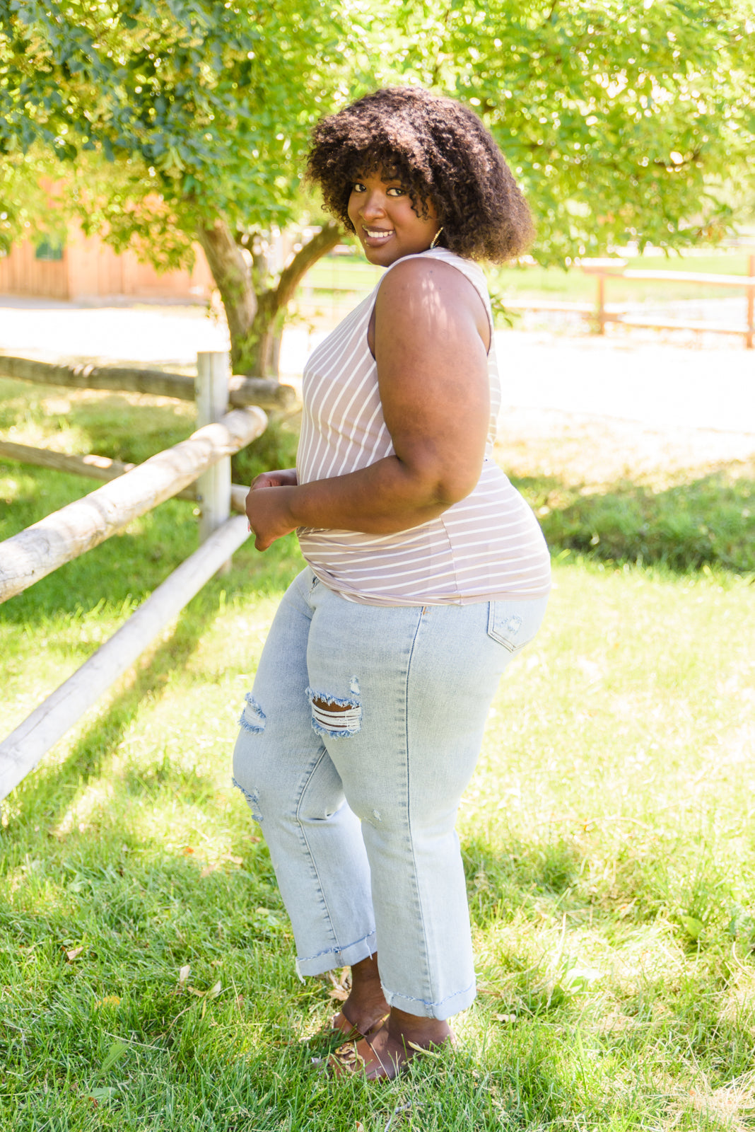 Zenana Ella Striped Tank