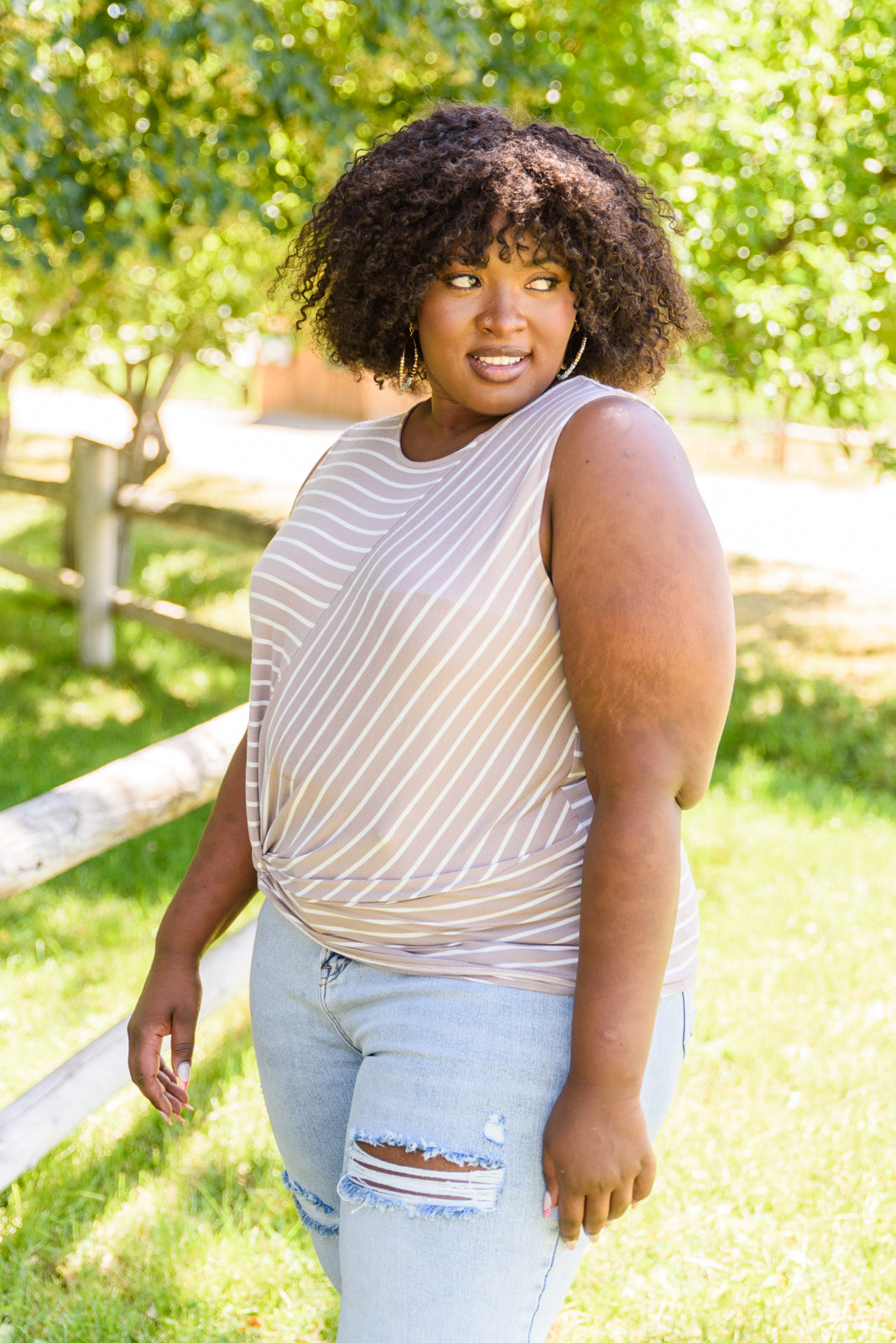 Zenana Ella Striped Tank