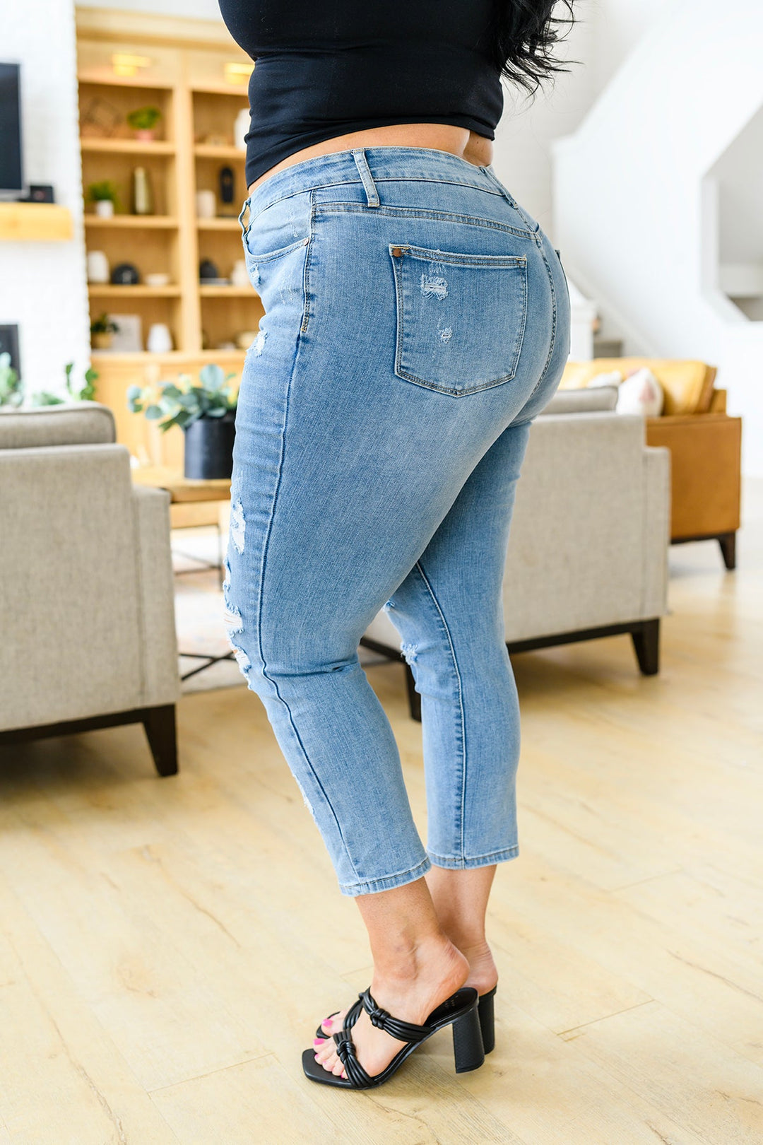 Judy Blue High Waist Destroyed Boyfriend Jeans