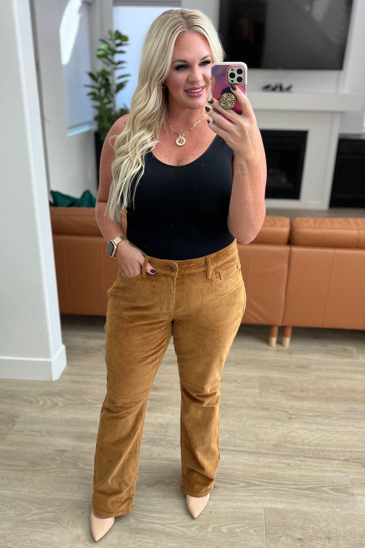 Judy Blue Bootcut Corduroy Pants in Camel