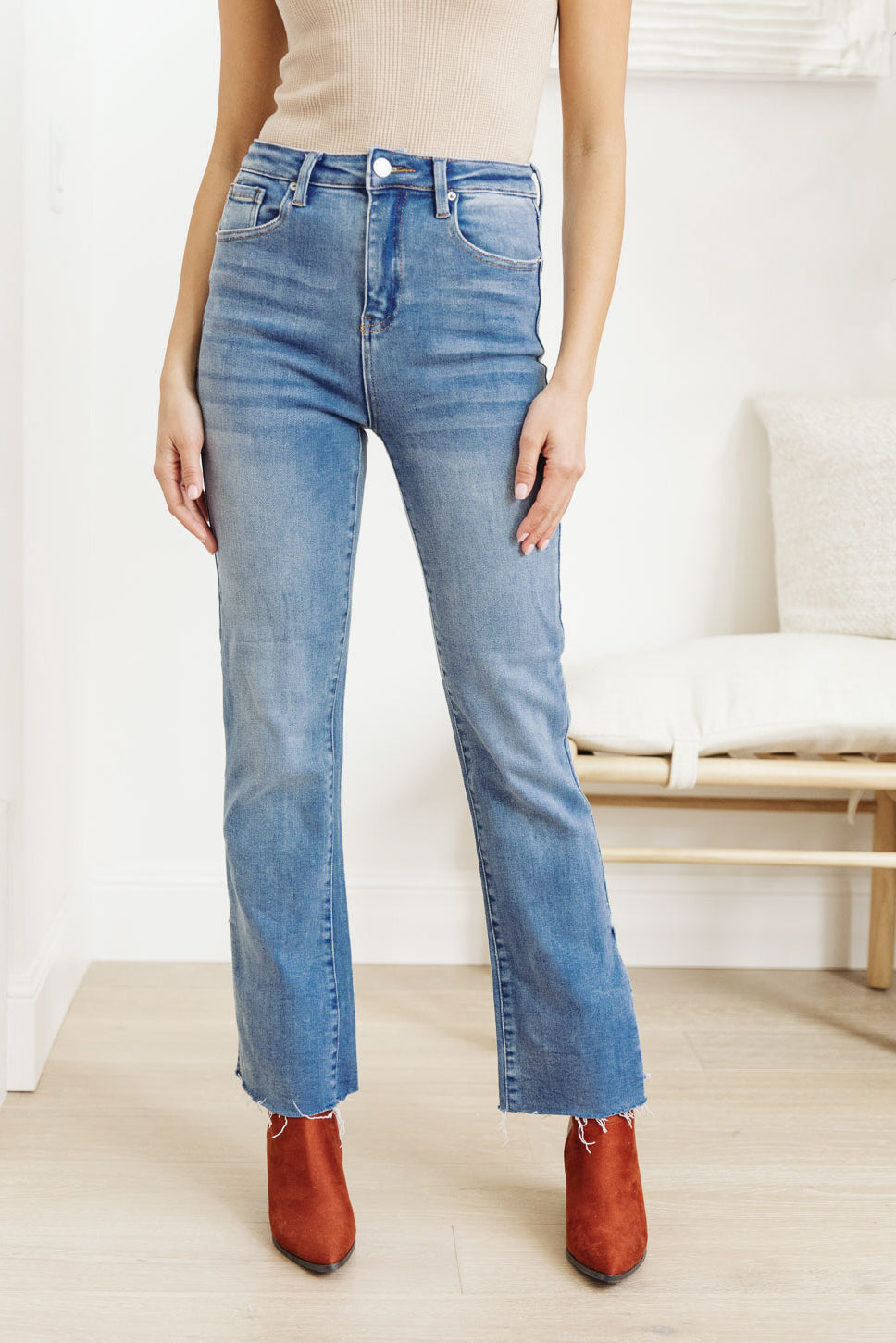 Risen Slim Flare Side Slit Jeans