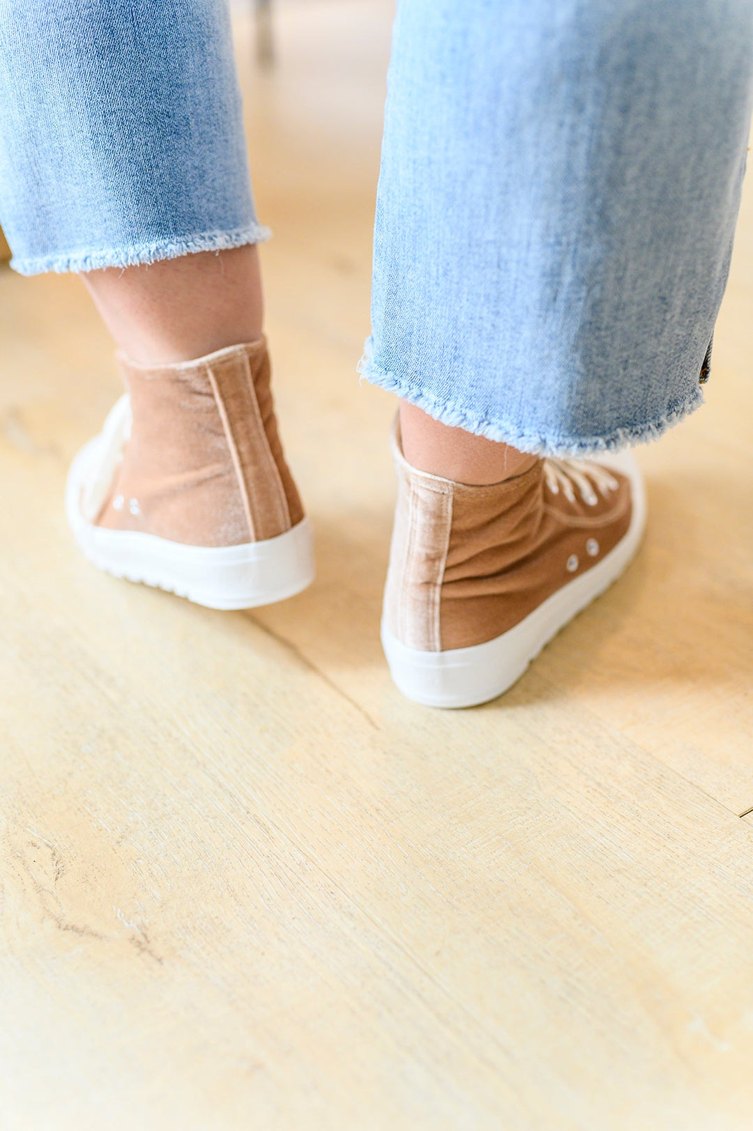 Corkys Velvet High Tops in Tan