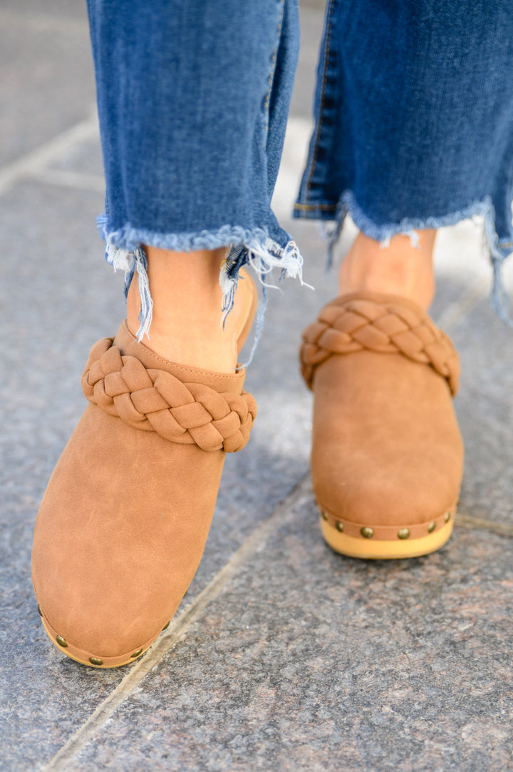 Soda Braided Clogs In Brown