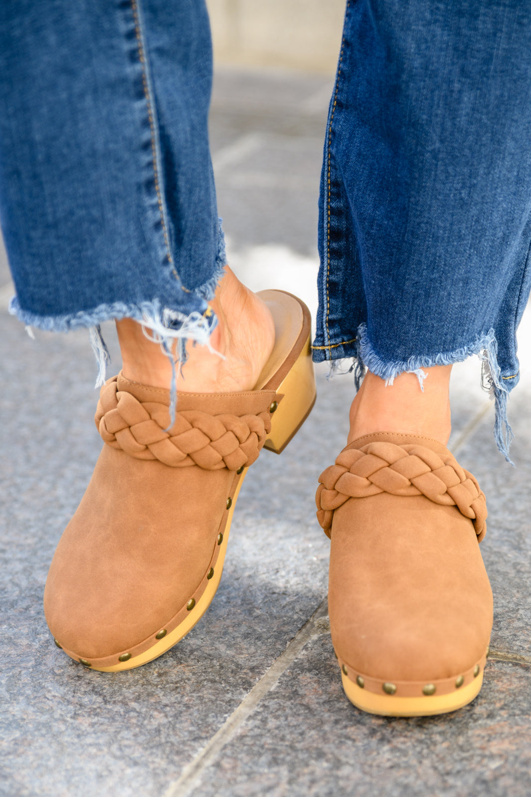 Soda Braided Clogs In Brown