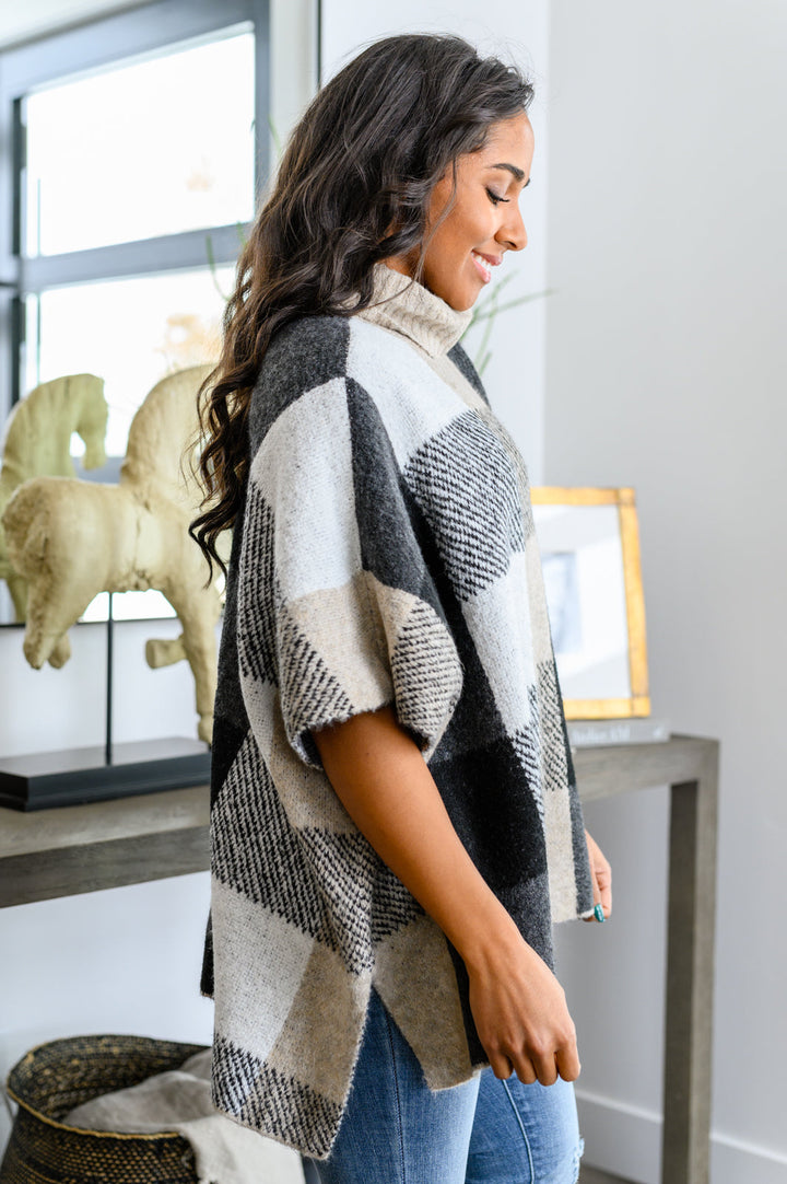 Your Next Favorite Roll Neck Sweater Poncho